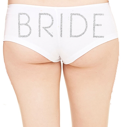 nietig Guinness geef de bloem water Bride Silver Glitter Lace Edge Cheeky Panty | Bachelorette Party Gift |  Bride Panties